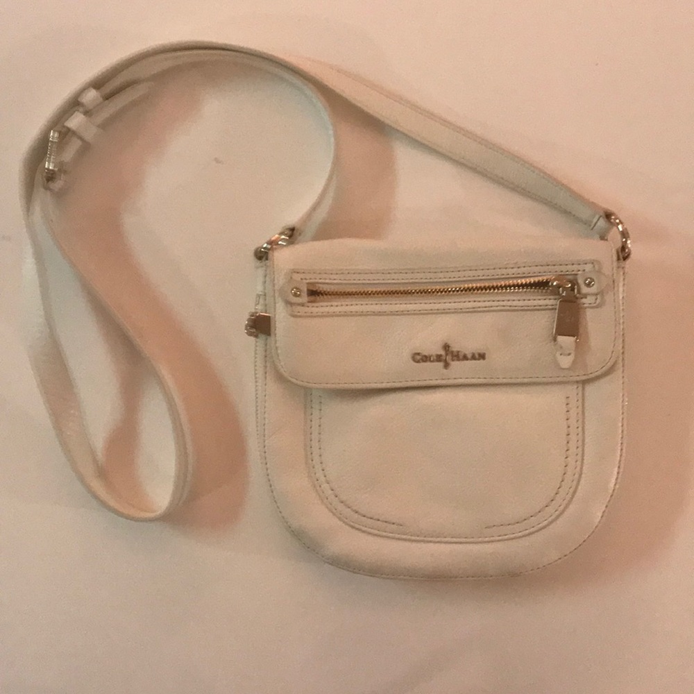 Cole Haan white crossbody.
